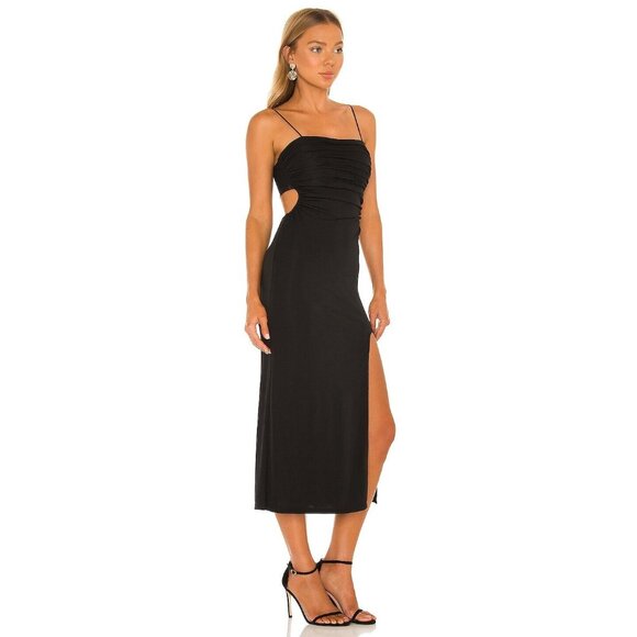 Cinq a Sept Mariah Midi Dress in Black - Picture 1 of 4
